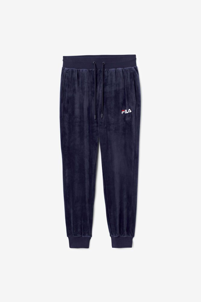 Fila Zura Velour Jogger Pants Navy - Womens - 06194JTAF